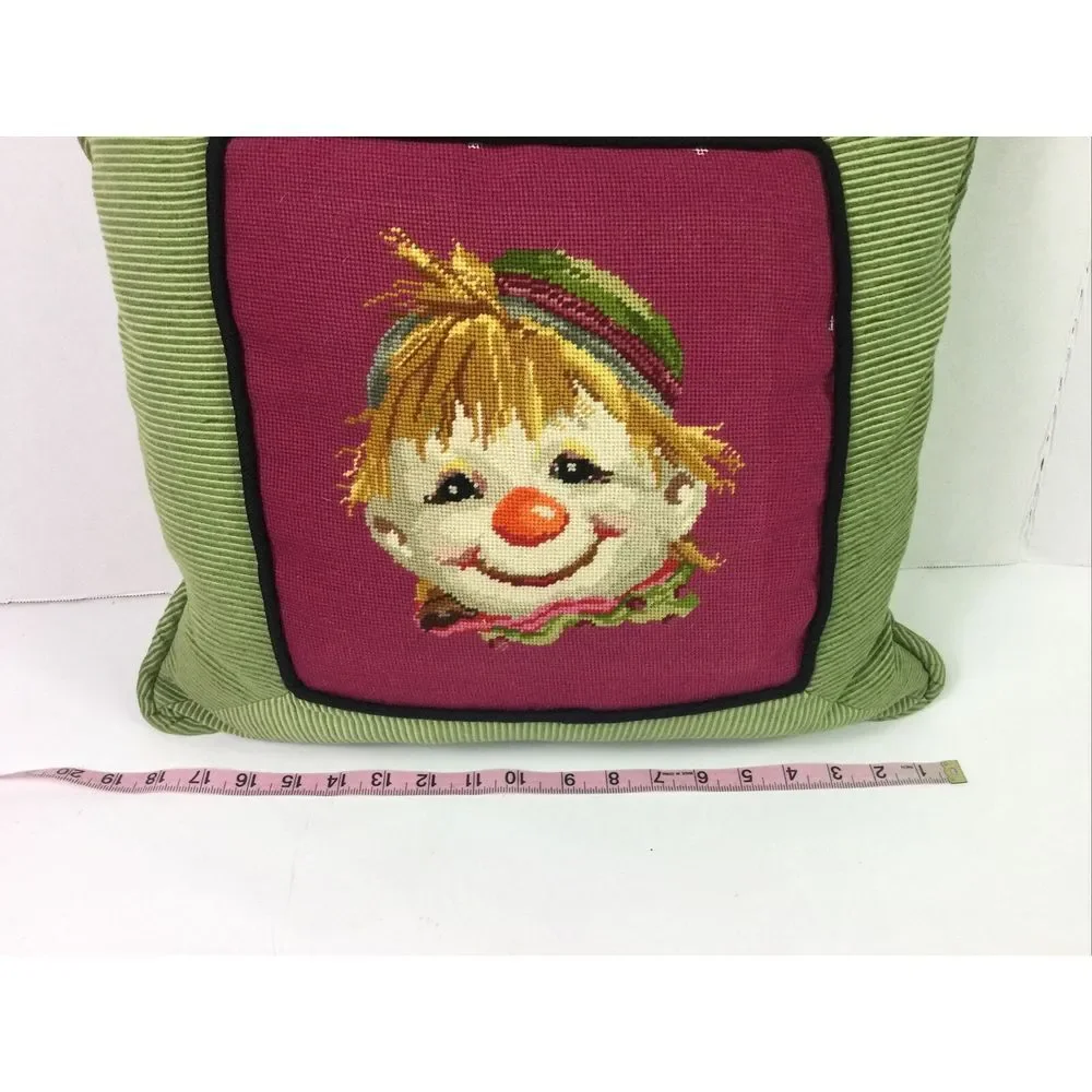 Handmade needlepoint circus